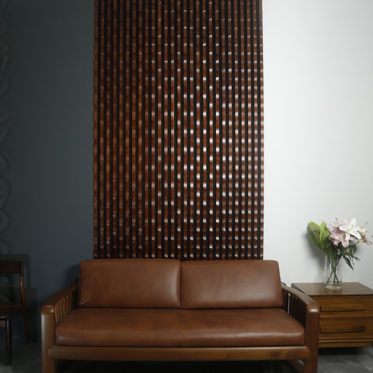 Акустическая панель твердой древесины дизайна интерьера (3)